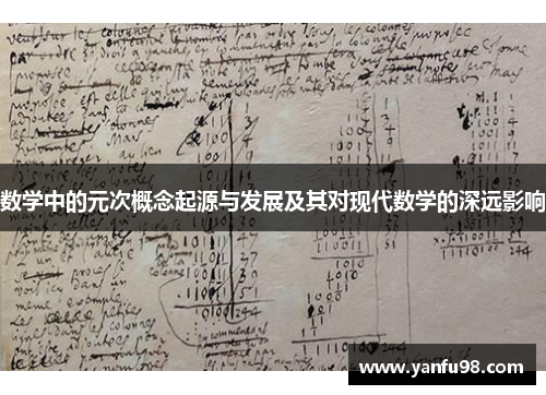 数学中的元次概念起源与发展及其对现代数学的深远影响